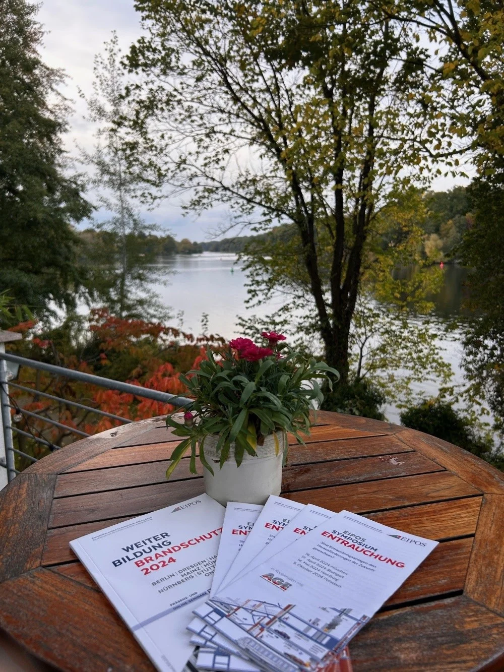 Auslagenmaterial mit Blick auf die Natur